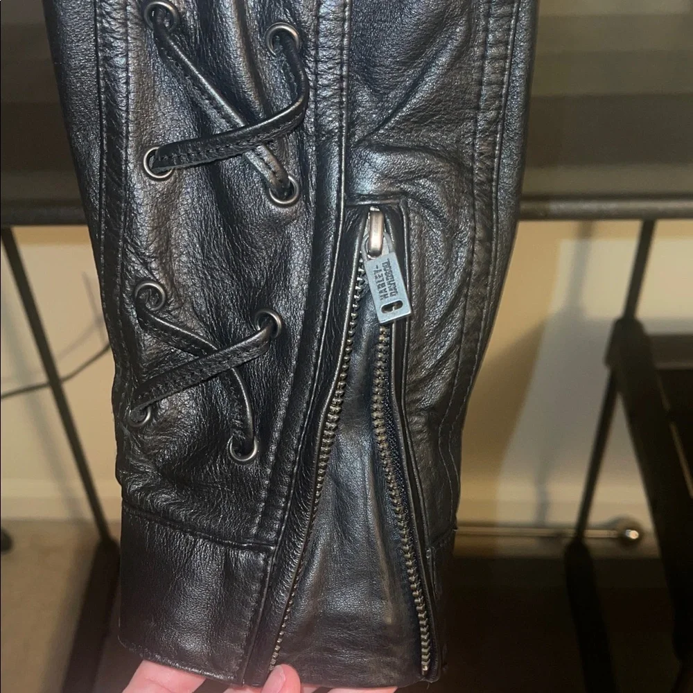 EXTREMELY RARE Harley-Davidson Black Leather Motorcycle Jacket - Picture 6 of 14